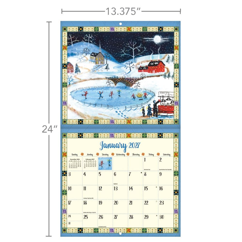 Country Sampler 2027 Wall Calendar by Cheryl Bartley Third Alternate Image