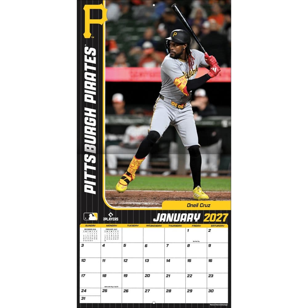 MLB Pittsburgh Pirates 2027 Wall Calendar Third Alternate Image