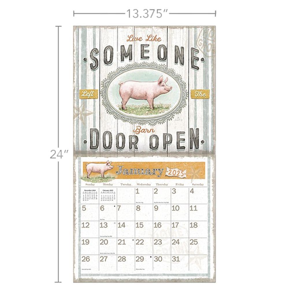 Farmhouse by Chad Barrett 2025 Wall Calendar Third Alternate Image width=&quot;1000&quot; height=&quot;1000&quot;