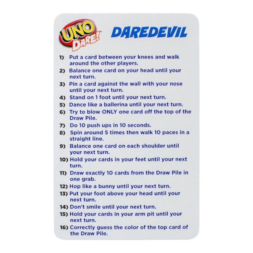 Uno Dare Card Game Ninth Alternate Image