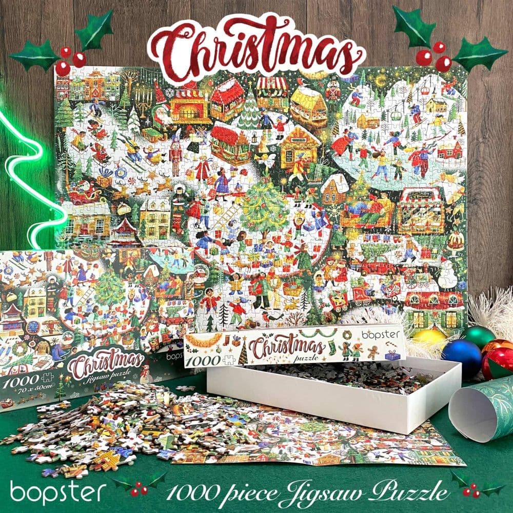 Christmas Illustrated 1000 Piece Puzzle First Alternate Image
