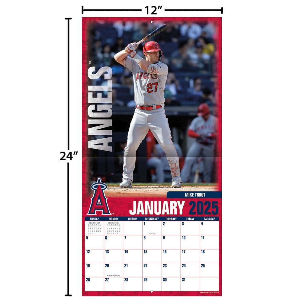 MLB Los Angeles Angels 2025 Wall Calendar Fifth Alternate Image