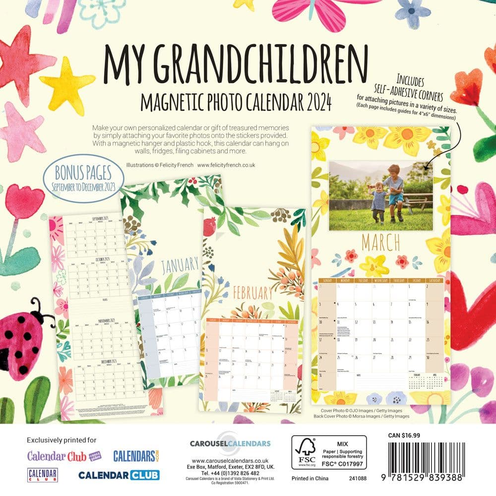 My Grandchildren 2024 Wall Calendar