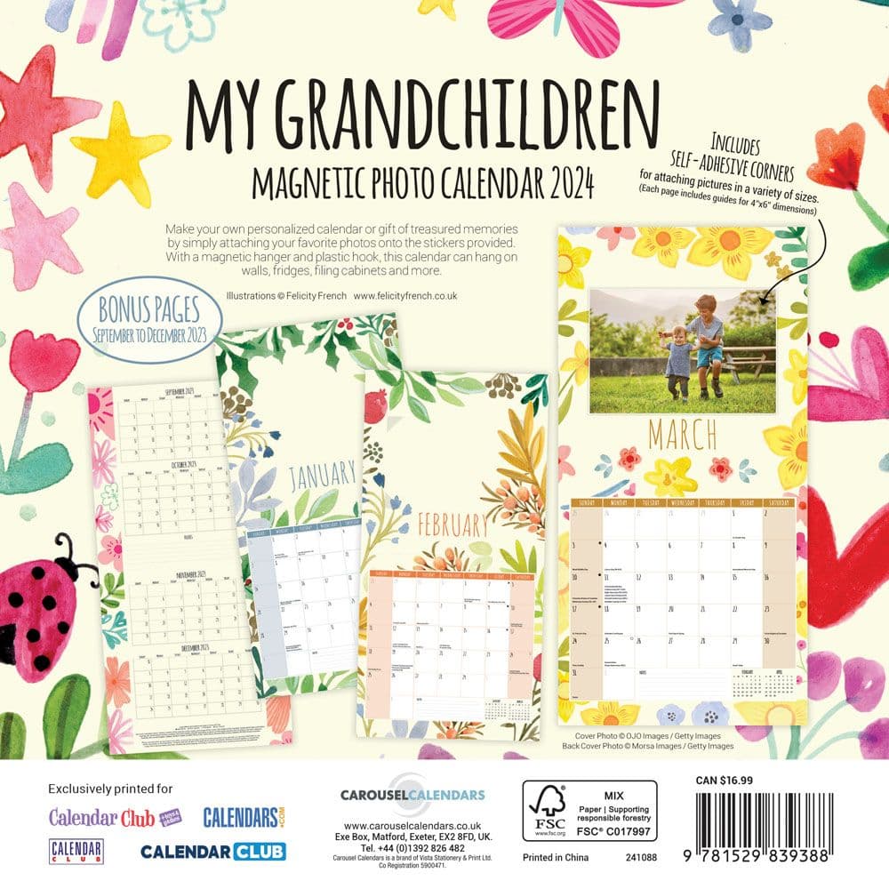 My Grandchildren 2025 Wall Calendar