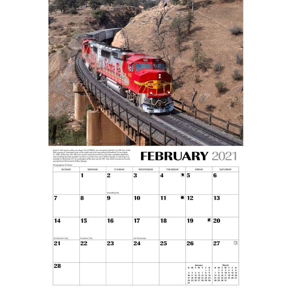 Trains Sante Fe Railroad Wall Calendar - Calendars.com