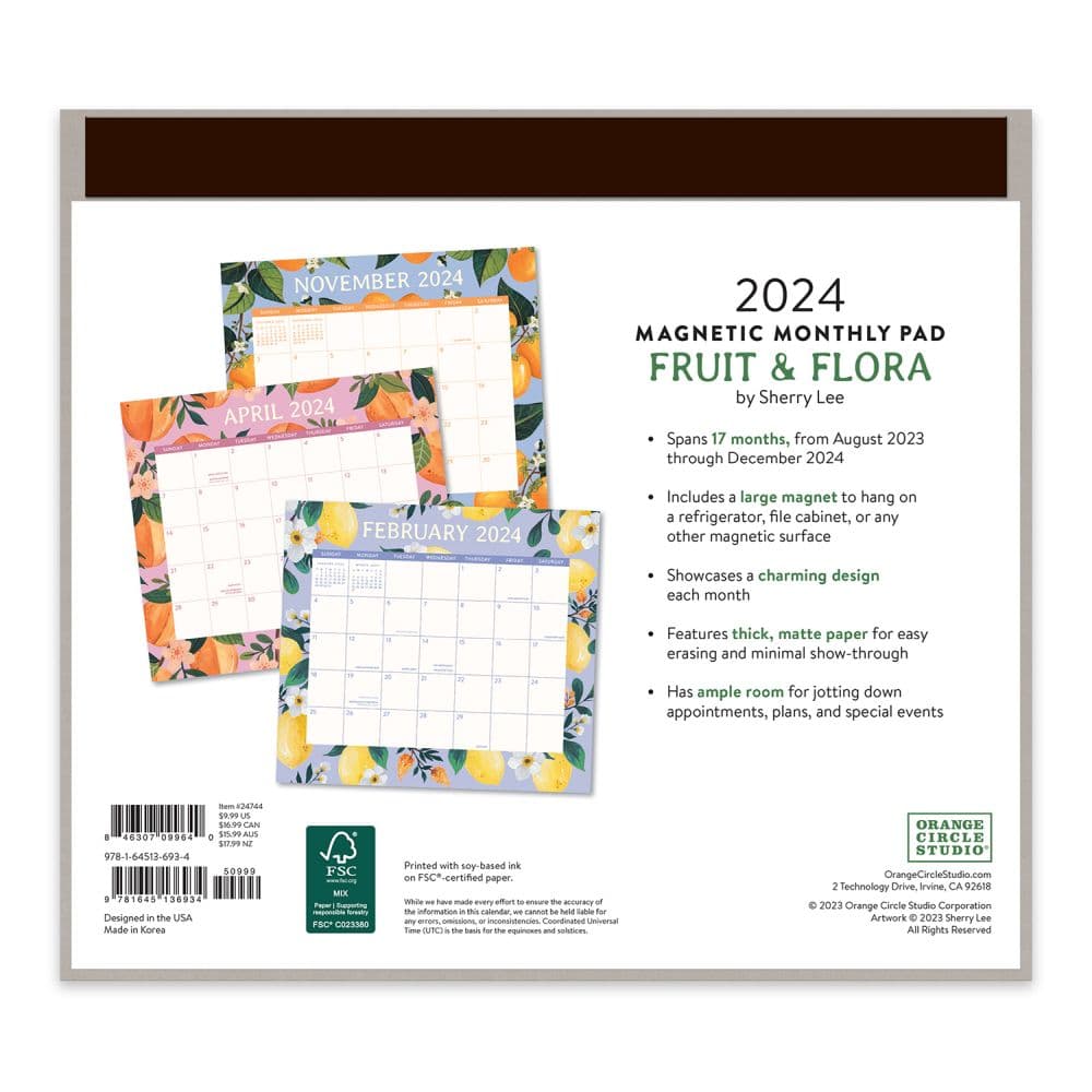 Fruit & Flora Exclusive 2024 Wall Calendar