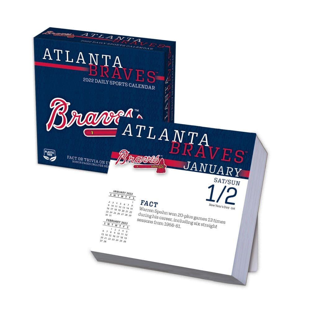 Mlb Atlanta Braves 2022 Desk Calendar - Calendars.com