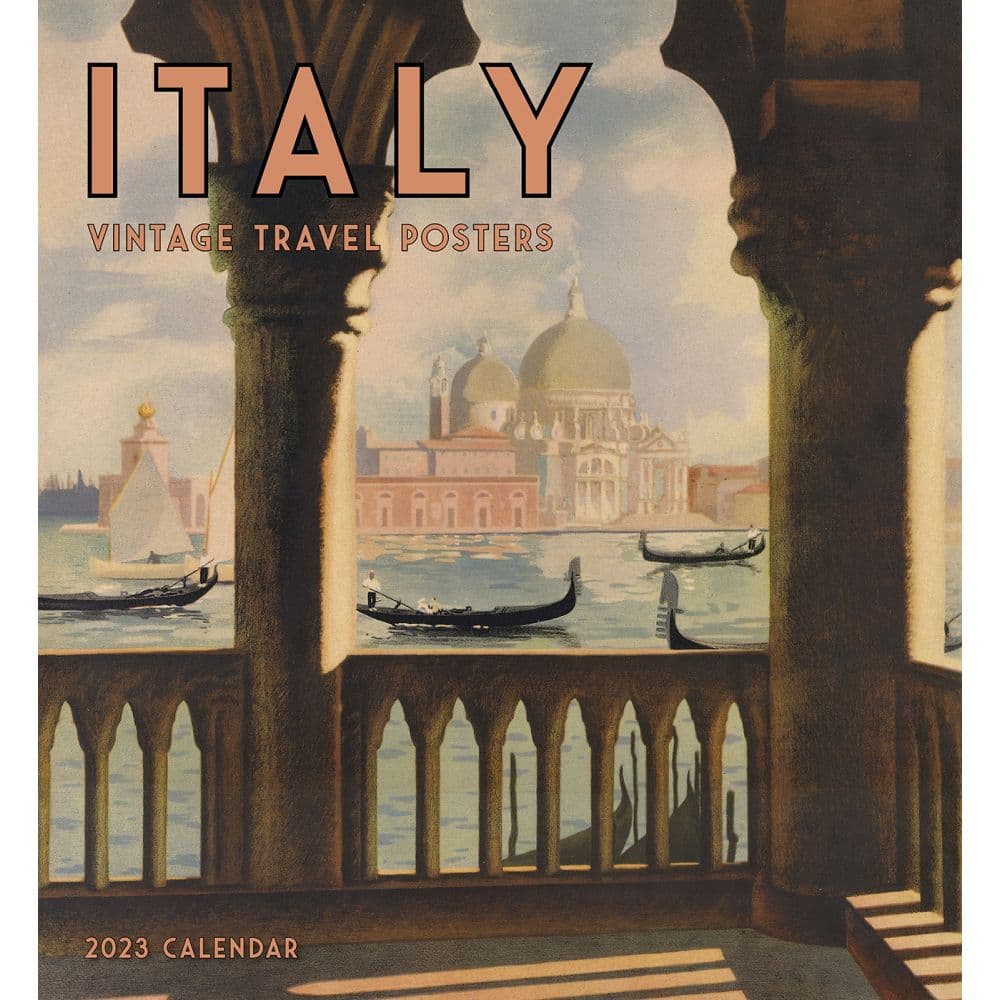 Pomegranate Italy Vintage Travel Posters 2023 Wall Calendar