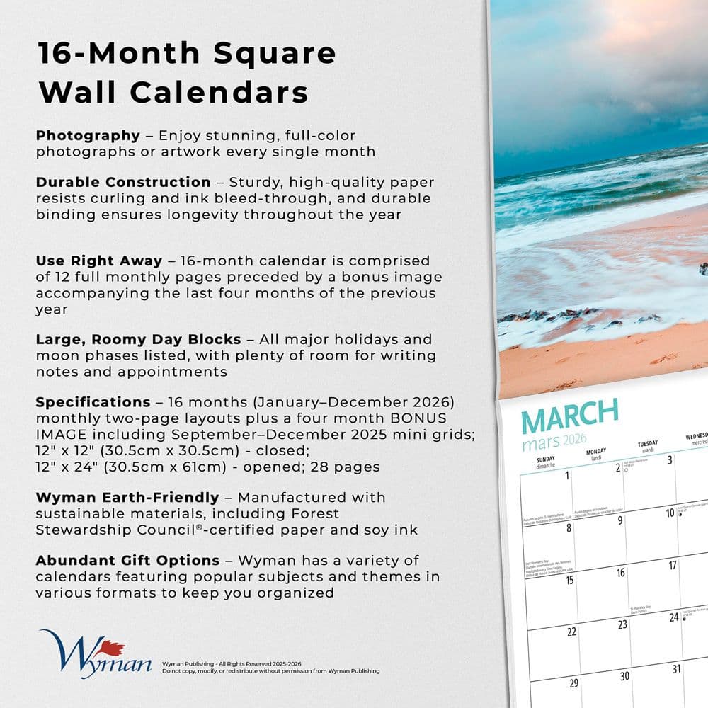 Canadian Geographic Wild Weather 2026 Wall Calendar Fifth Alternate Image