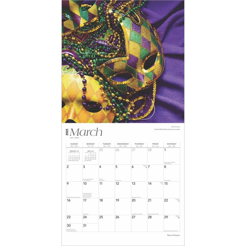 New Orleans 2025 Wall Calendar Second Alternate Image