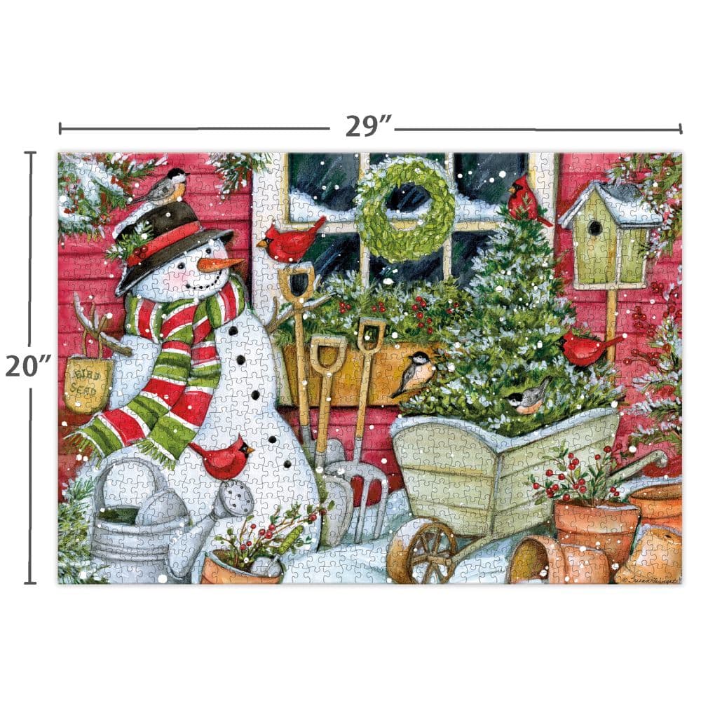 Snowman Winter Garden 1000 Piece Puzzle Fifth Alternate Image