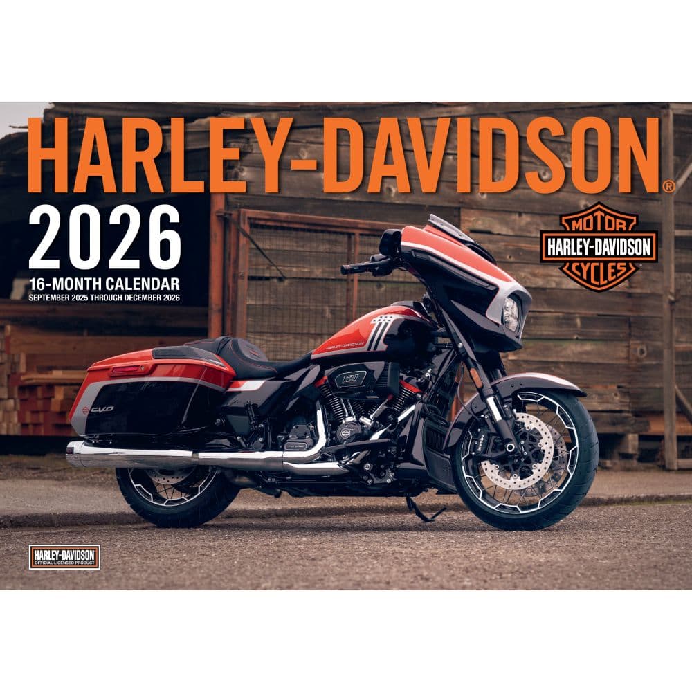 Harley Davidson Large 2026 Wall Calendar Main Image