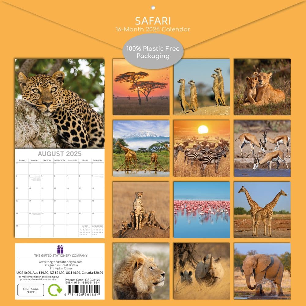 Safari 2025 Wall Calendar First Alternate Image width=&quot;1000&quot; height=&quot;1000&quot;