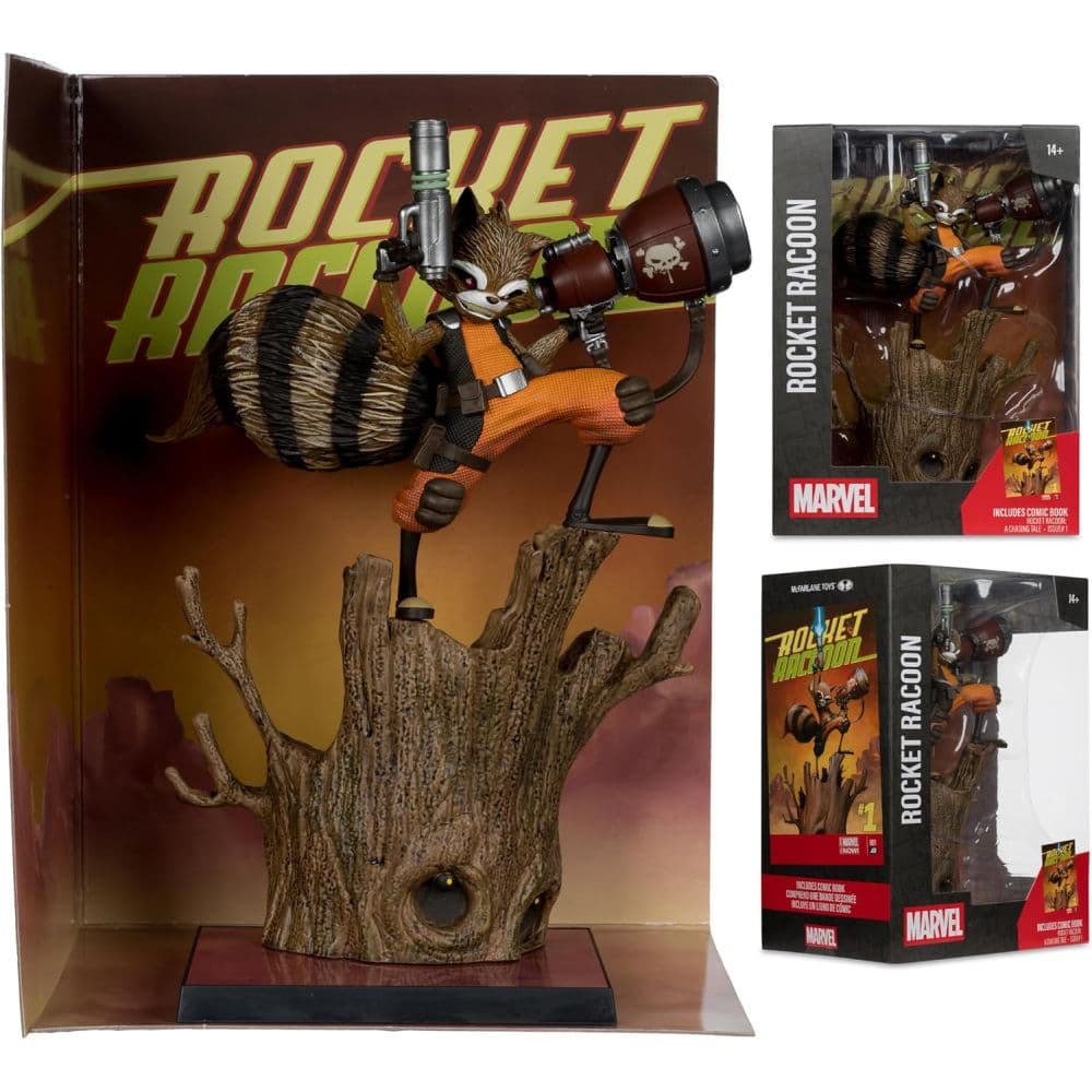 Marvel Collection 1:6 Rocket Raccoon A Chasing Tale Posed Figure Sixth Alternate Image