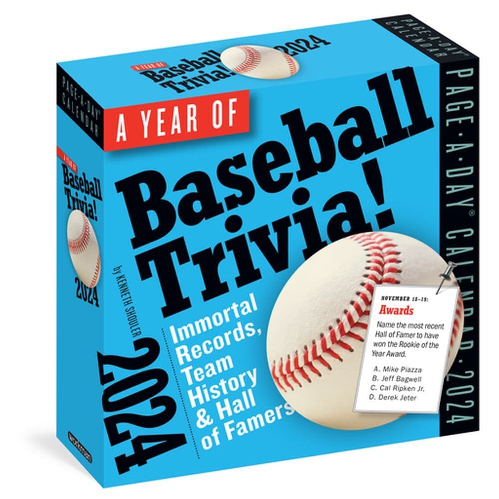 Baseball Trivia 2024 Desk Calendar Main Image