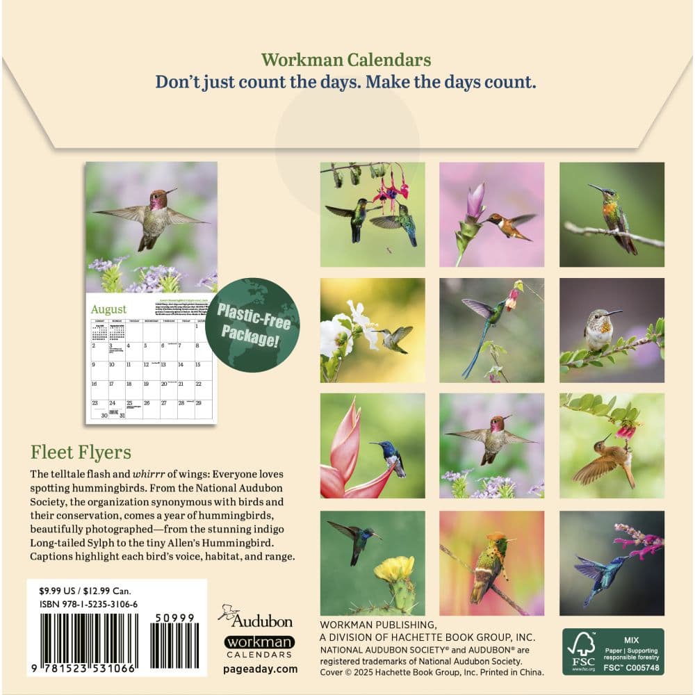 Audubon Hummingbirds and Beyond 2026 Wall Calendar First alternate Image