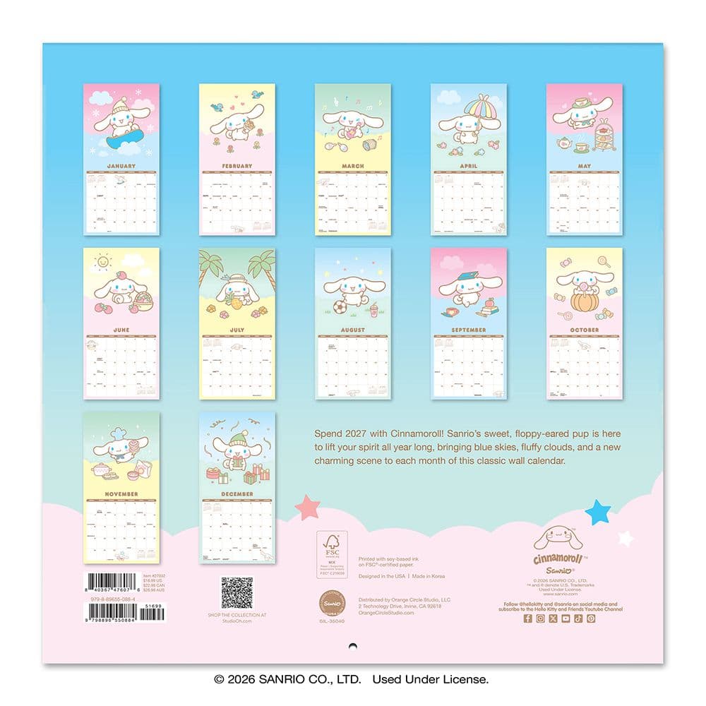 Cinnamoroll 2027 Wall Calendar First Alternate Image