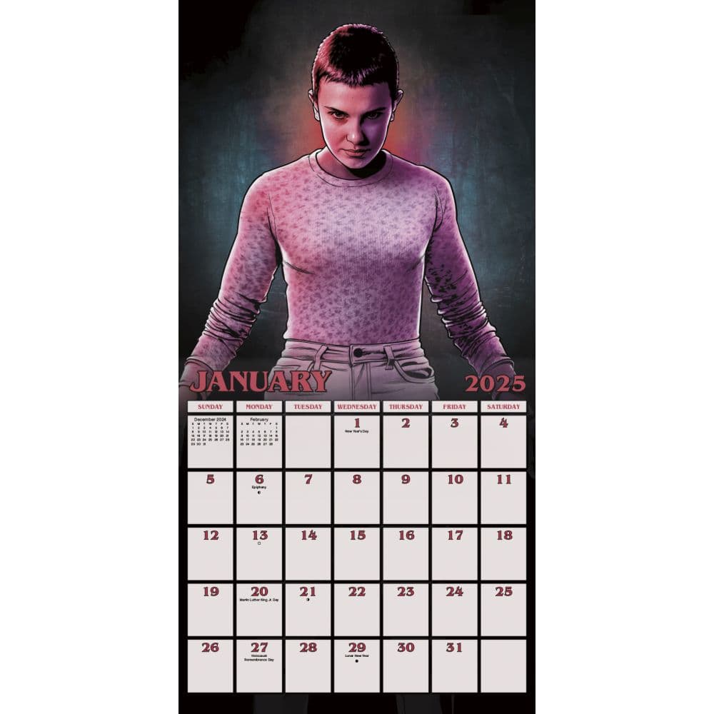 Stranger Things 2025 Mini Wall Calendar Alt1