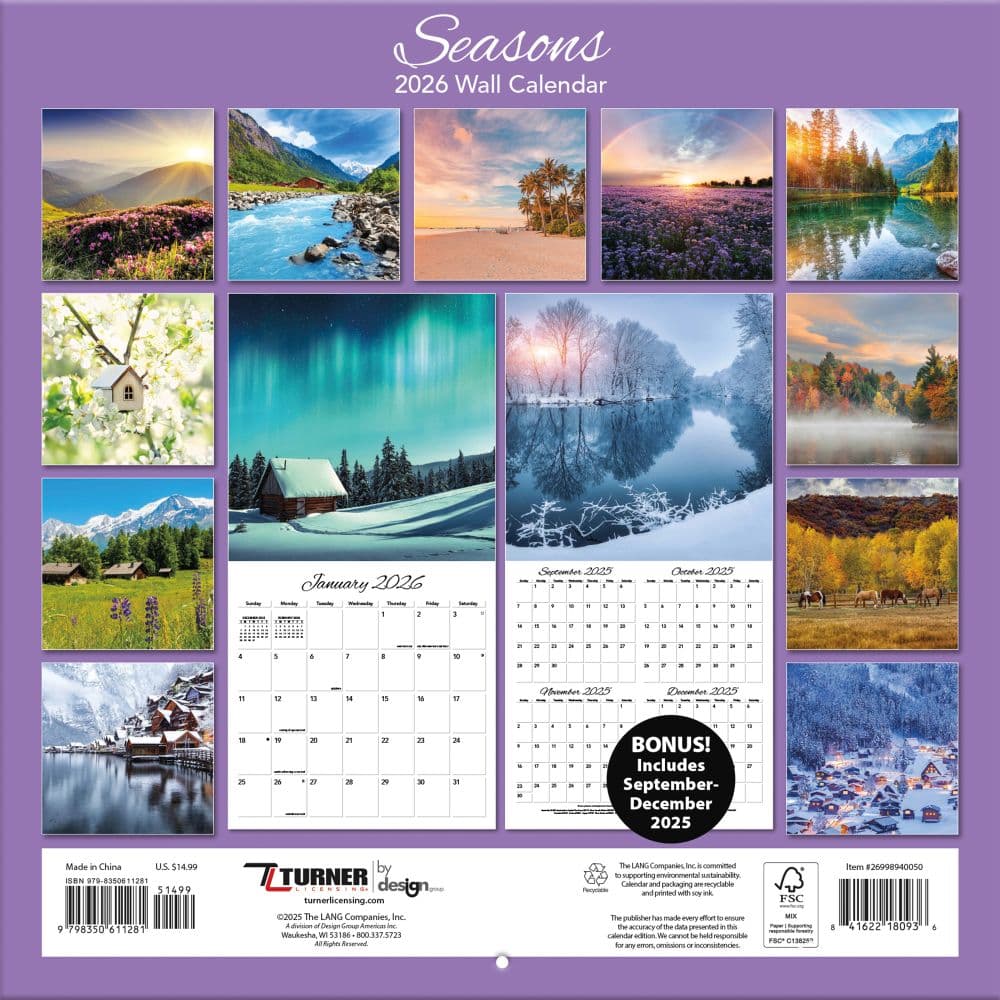 Seasons Photo 2026 Wall Calendar_ALT1