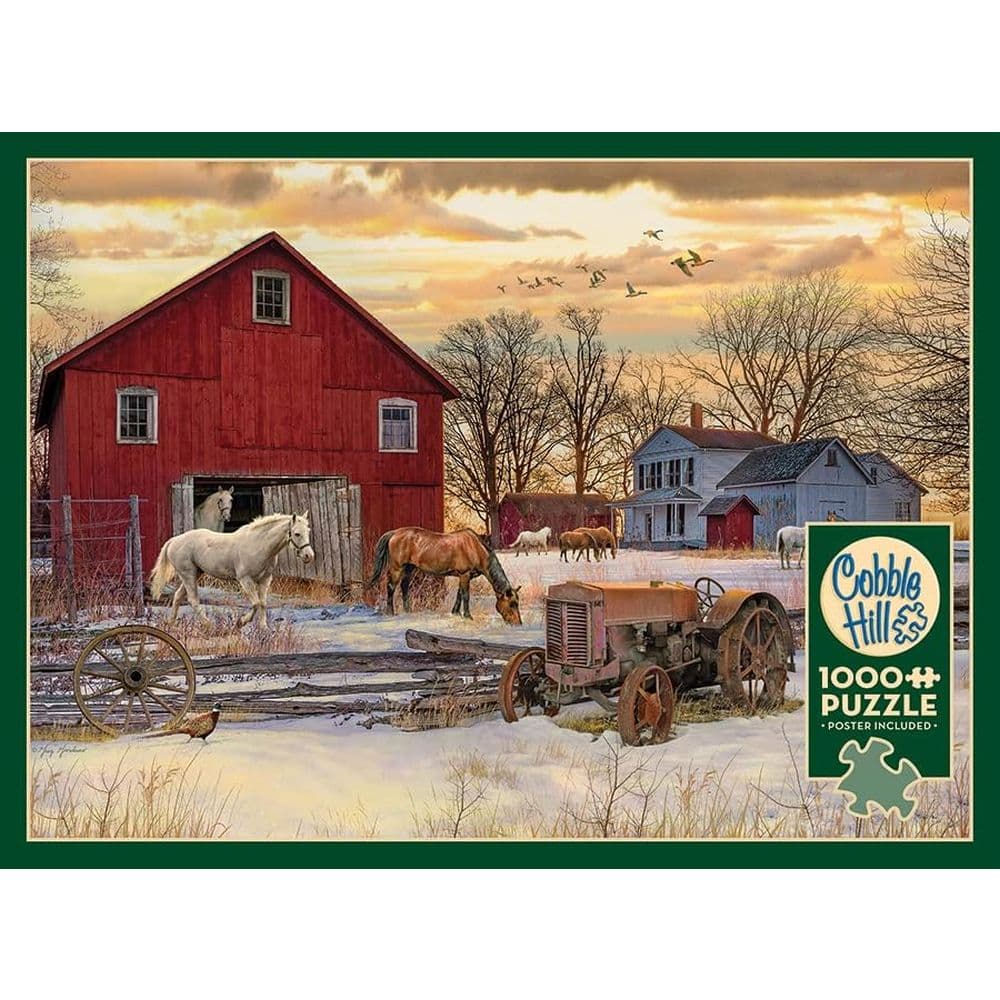 Winter on the Farm 1000 Piece Puzzle front only