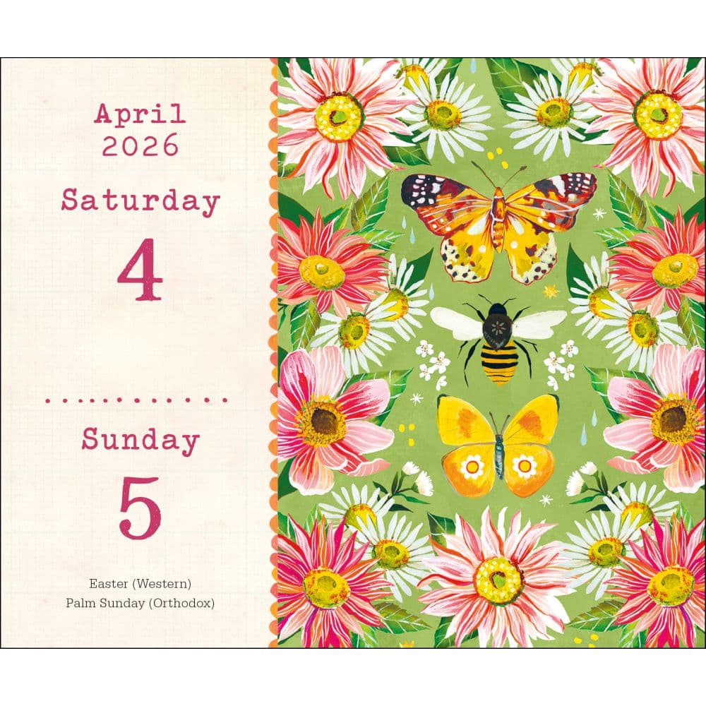 Katie Daisy Just Bloom 2026 Desk Calendar Fourth Alternate Image