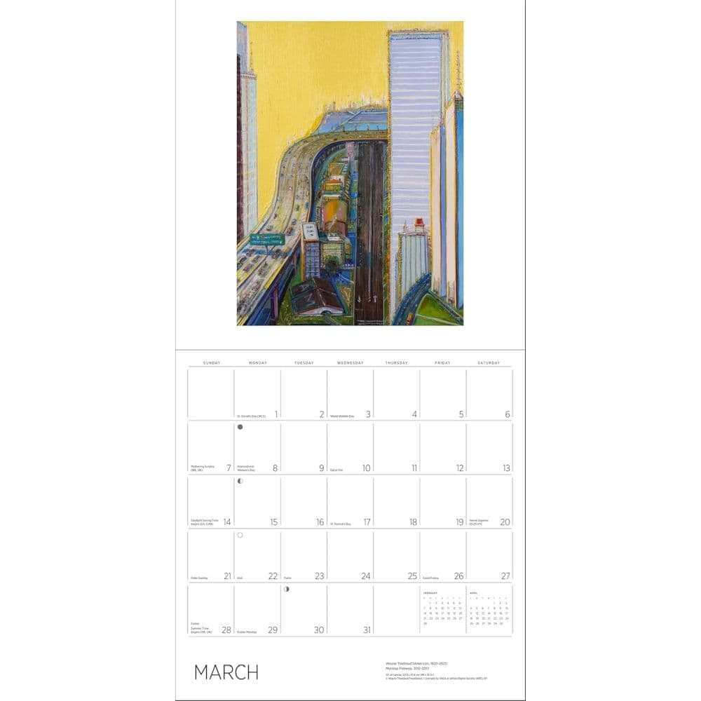 Thiebaud 2027 Wall Calendar Fourth Alternate Image