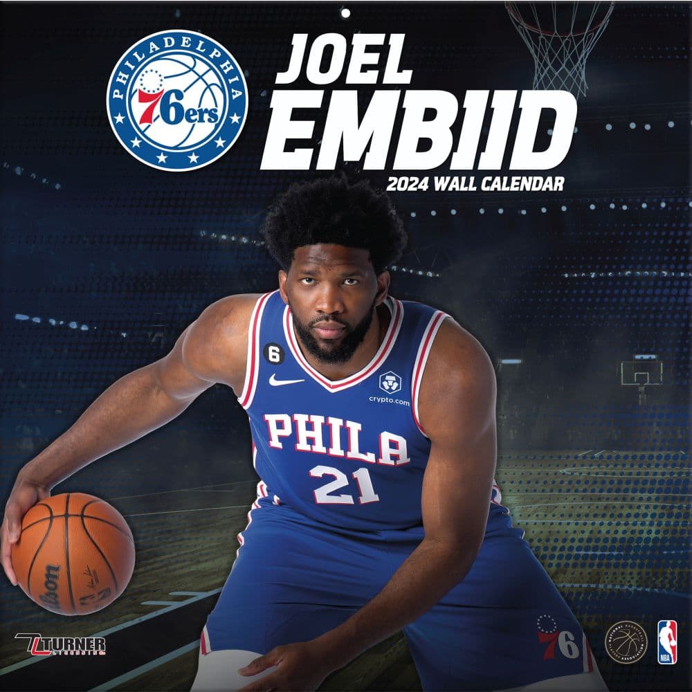 NBA Joel Embiid 2024 Wall Calendar