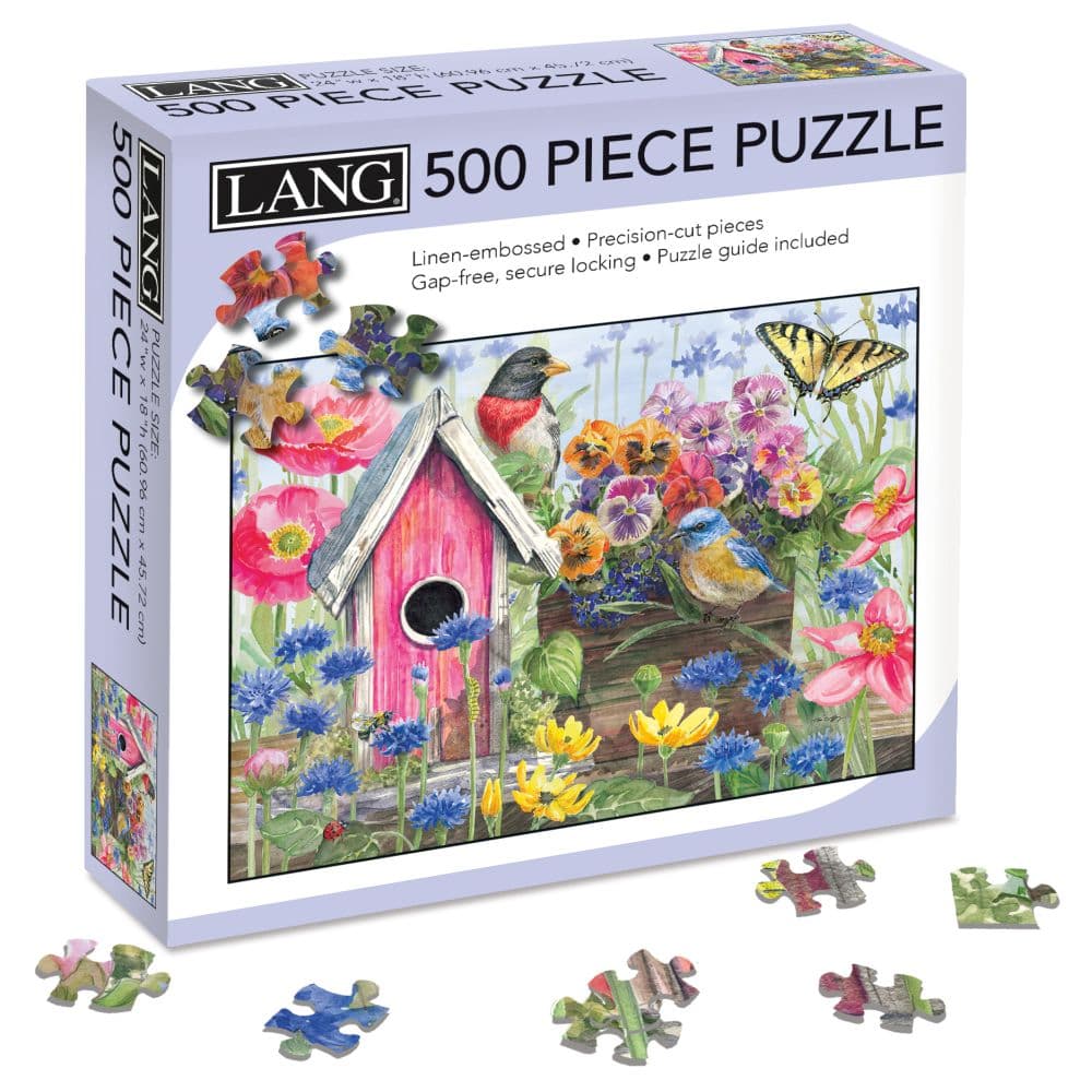 Birdhouse In Bloom Lang 500 Piece Puzzle Fifth Alternate Image