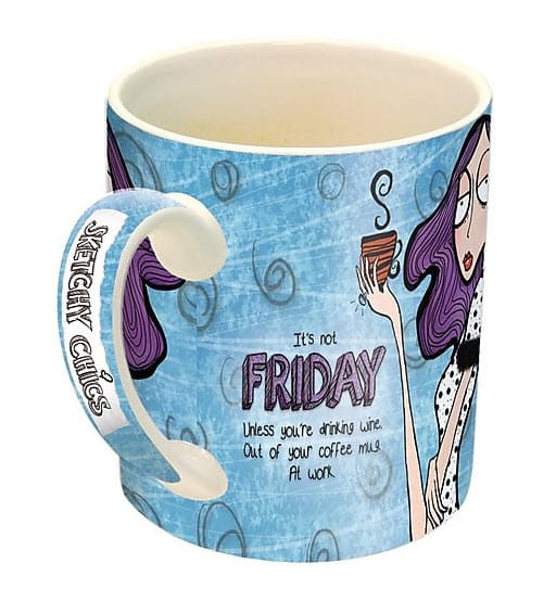Sketchy Chics Friday Ceramic Mug