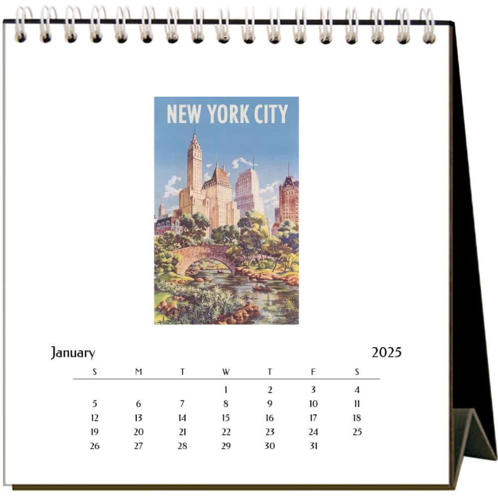 Nostalgic New York City 2025 Easel Desk Calendar Second Alternate Image width="1000" height="1000"