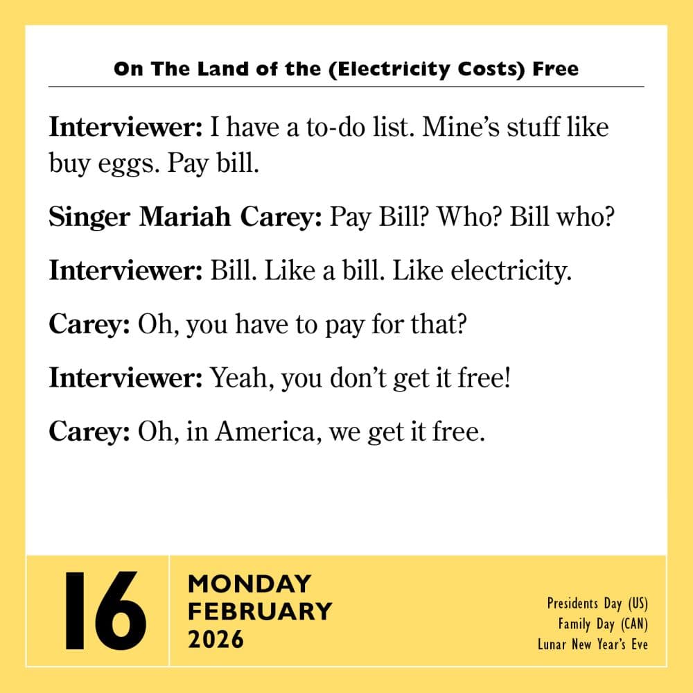 Stupidest Things Ever Said 2026 Desk Calendar Fourth Alternate Image
