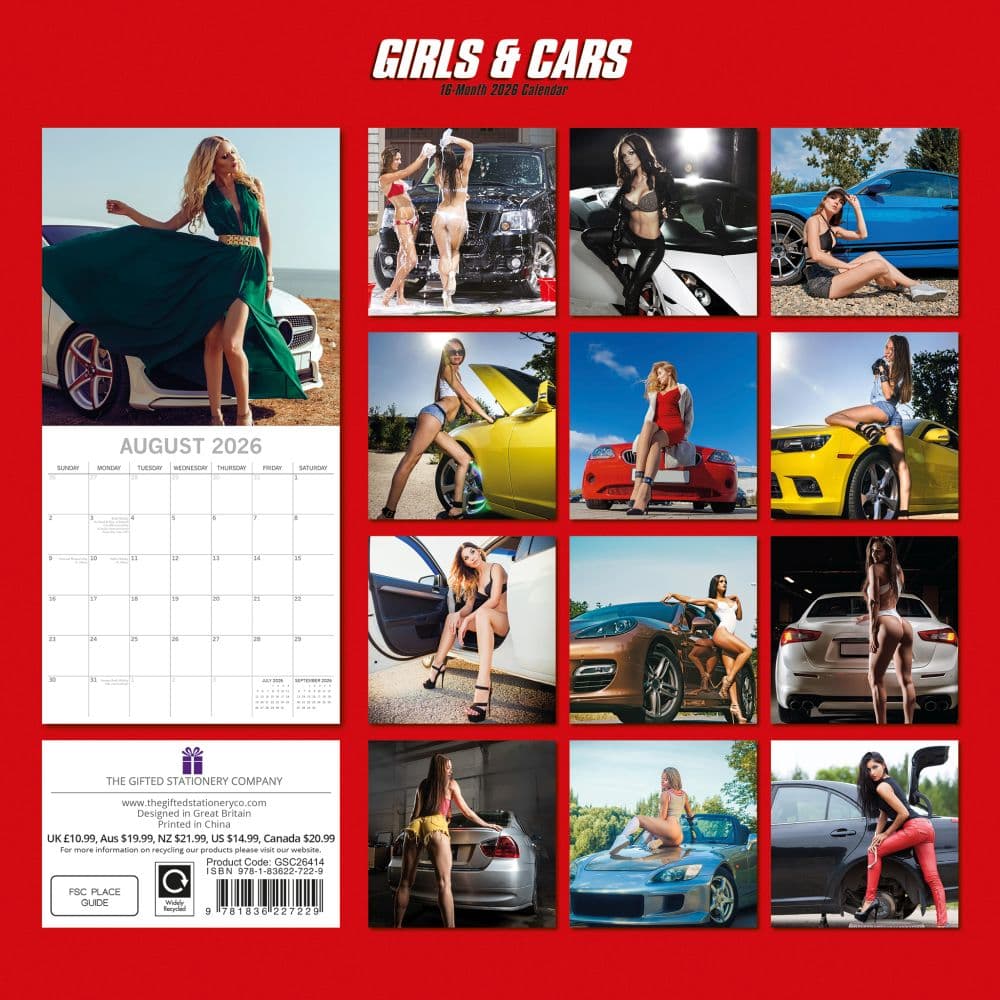 Girls and Cars 2026 Wall Calendar First Alternate Image