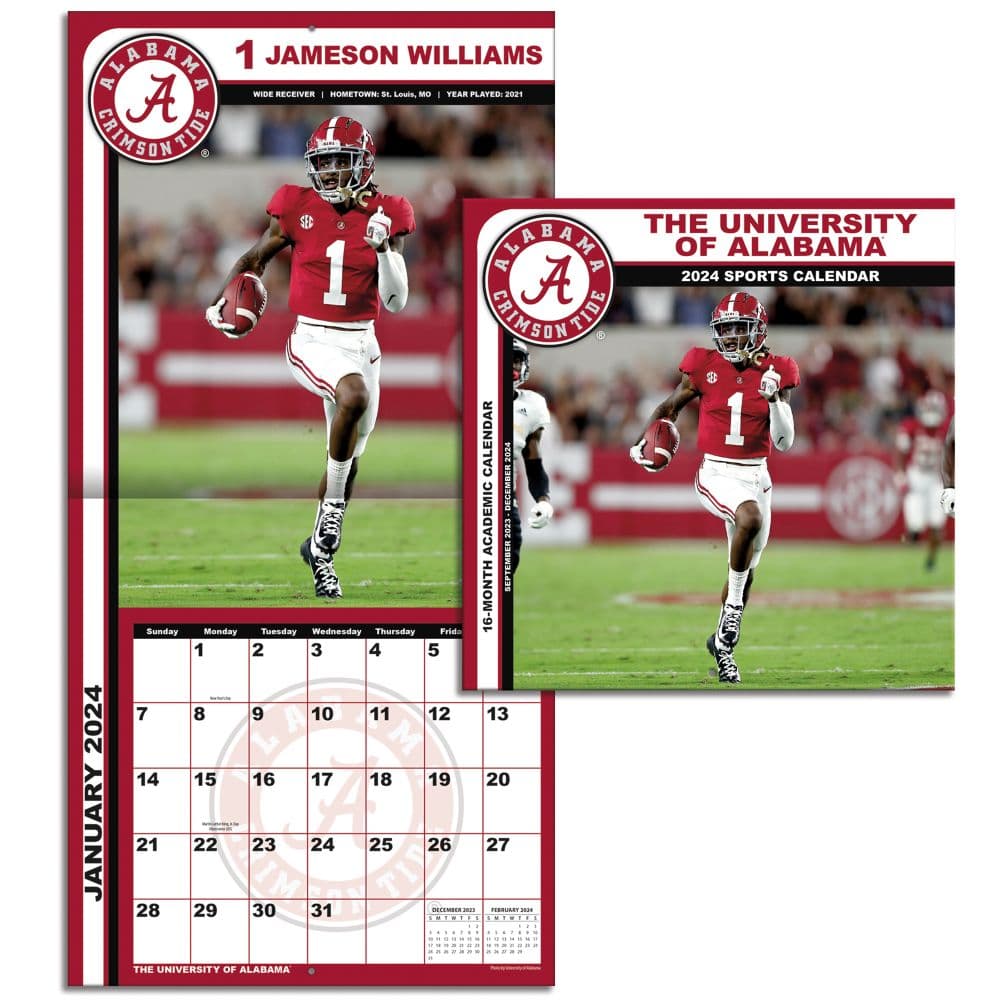 Alabama Crimson Tide 2024 Mini Wall Calendar