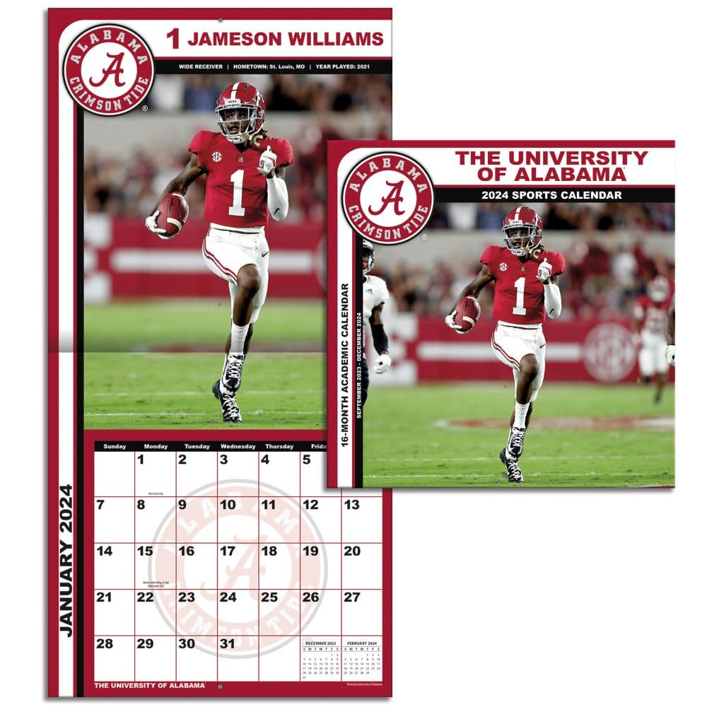 Alabama Crimson Tide 2024 Mini Wall Calendar Third Alternate Image width=&quot;1000&quot; height=&quot;1000&quot;