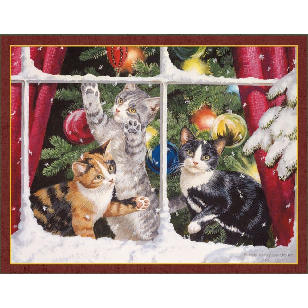 Kitten Christmas 5.375 In X 6.875 In Assorted Boxed Christmas Cards Alternate Image 2