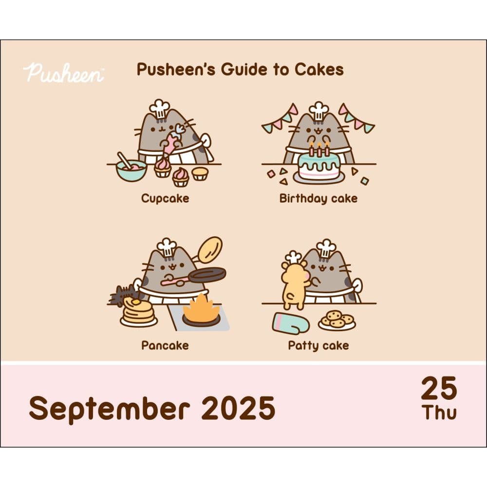 Pusheen 2025 Desk Calendar Third Alternate Image width=&quot;1000&quot; height=&quot;1000&quot;