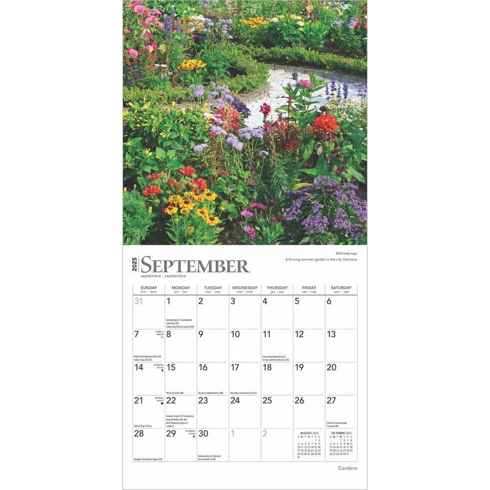 Gardens 2025 Mini Wall Calendar Third Alternate Image