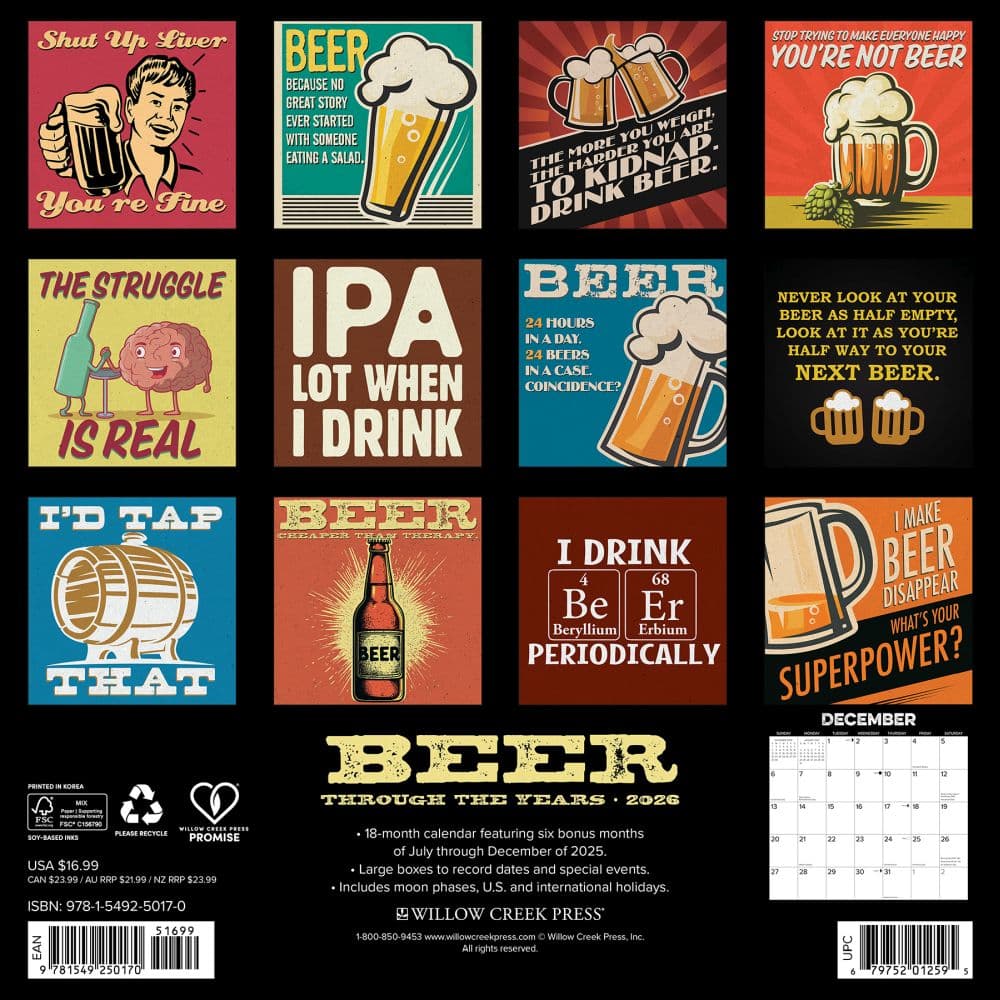 Beer 2026 Wall Calendar First Alternate Image