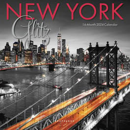 New York Glitz 2024 Mini Wall Calendar