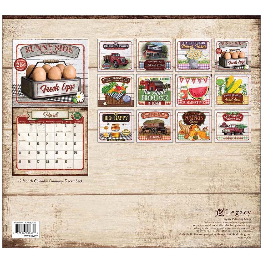 Farm to Table Wall Calendar - Calendars.com