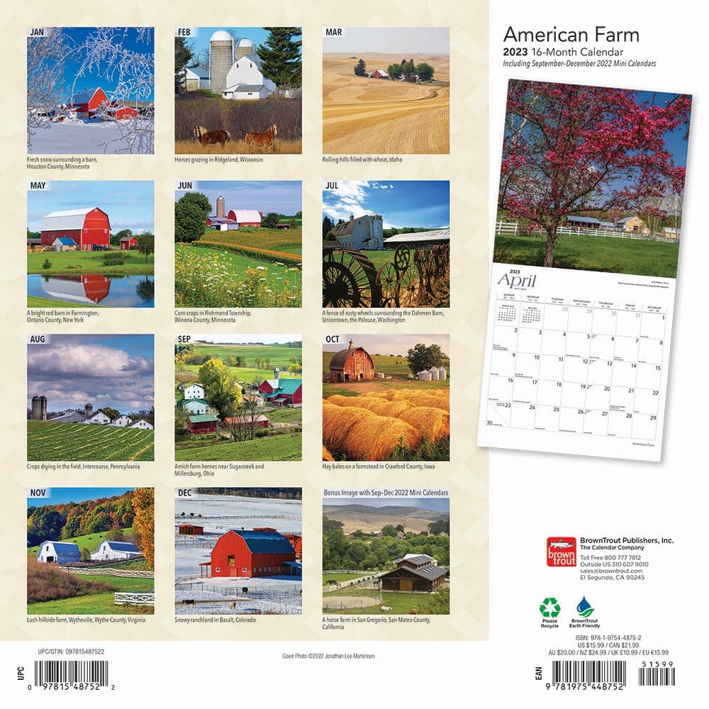 American Farm 2023 Wall Calendar - Calendars.com