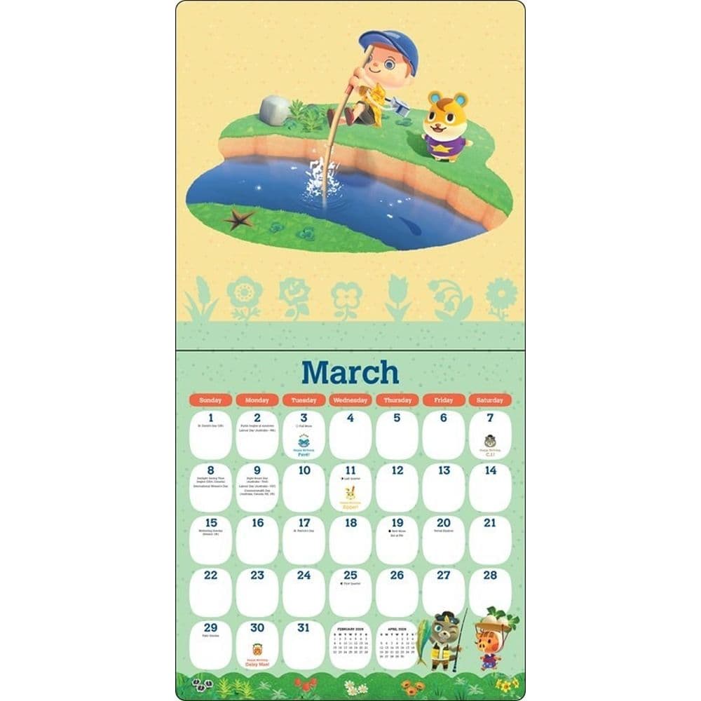 Animal Crossing 2026 Wall Calendar Third Alternate Image