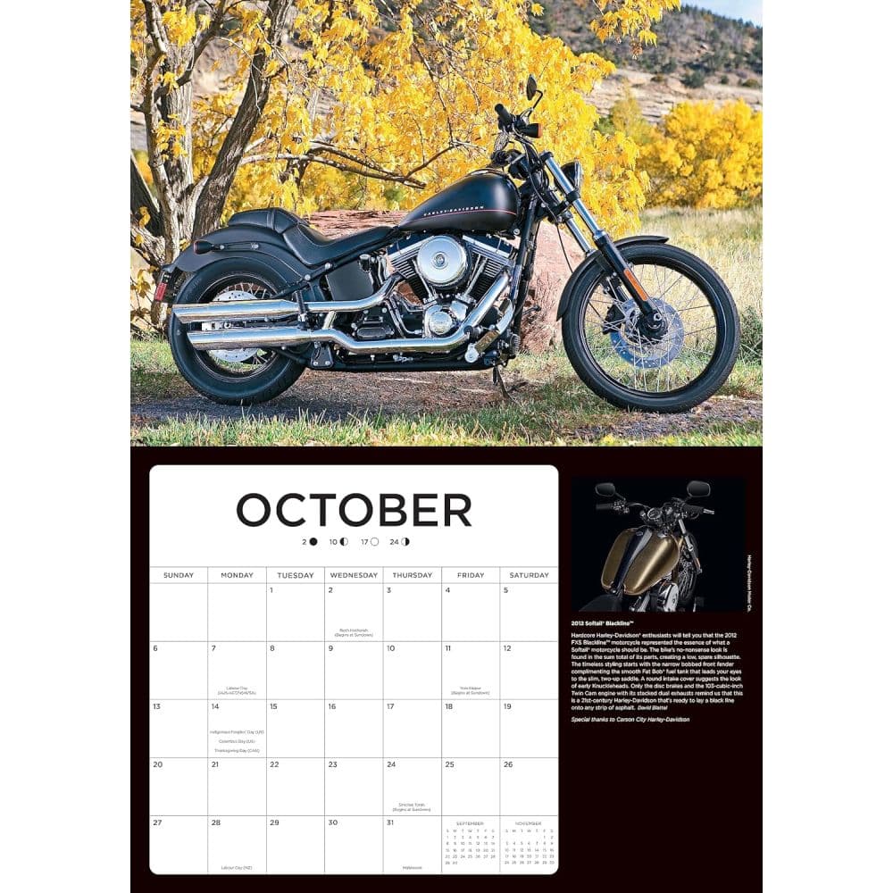 Harley Davidson Large 2024 Wall Calendar - Calendars.com