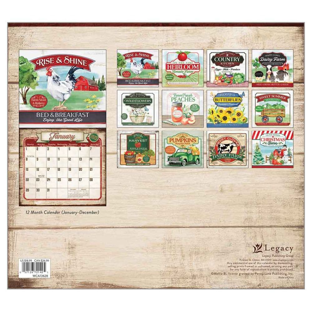 Farm to Table 2023 Wall Calendar - Calendars.com