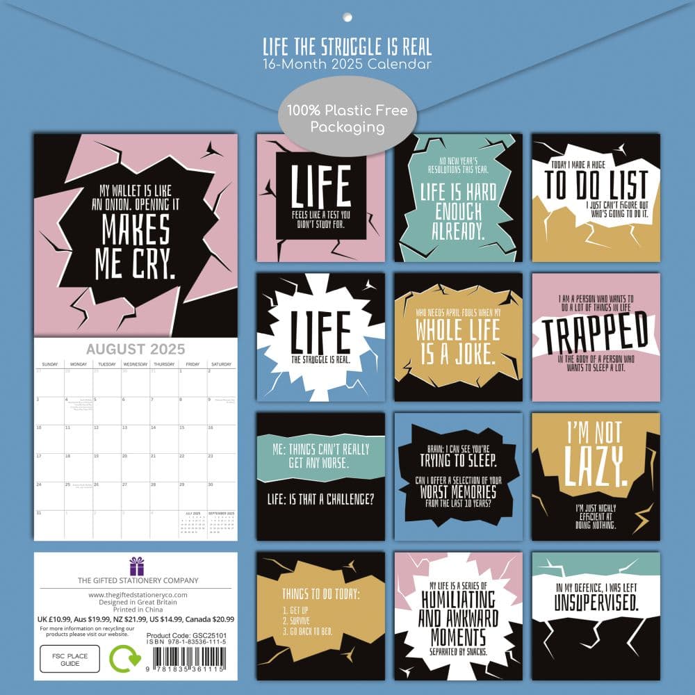 The Struggle is Real 2025 Wall Calendar First Alternate Image width=&quot;1000&quot; height=&quot;1000&quot;