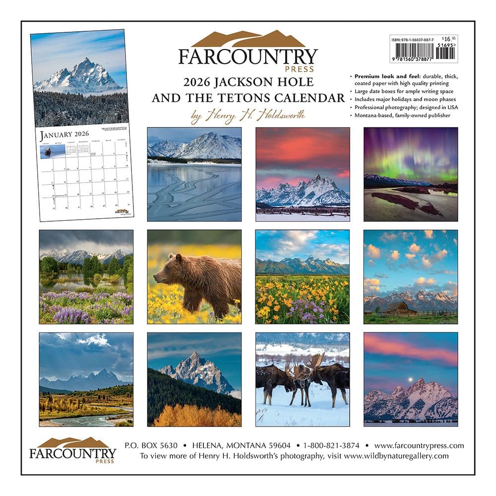 Jackson Hole and The Tetons 2026 Wall Calendar First Alternate Image
