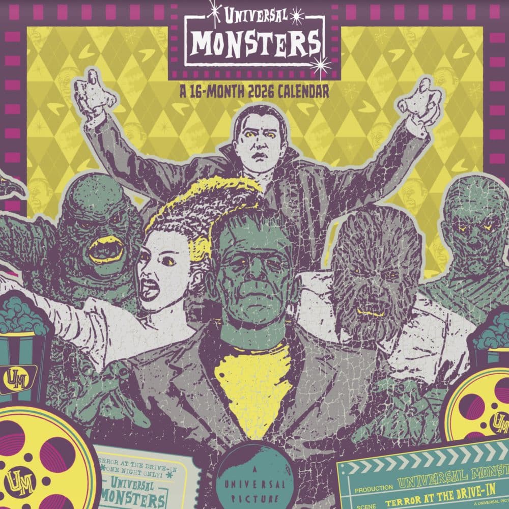 Universal Monsters 2026 Wall Calendar Main Product Image