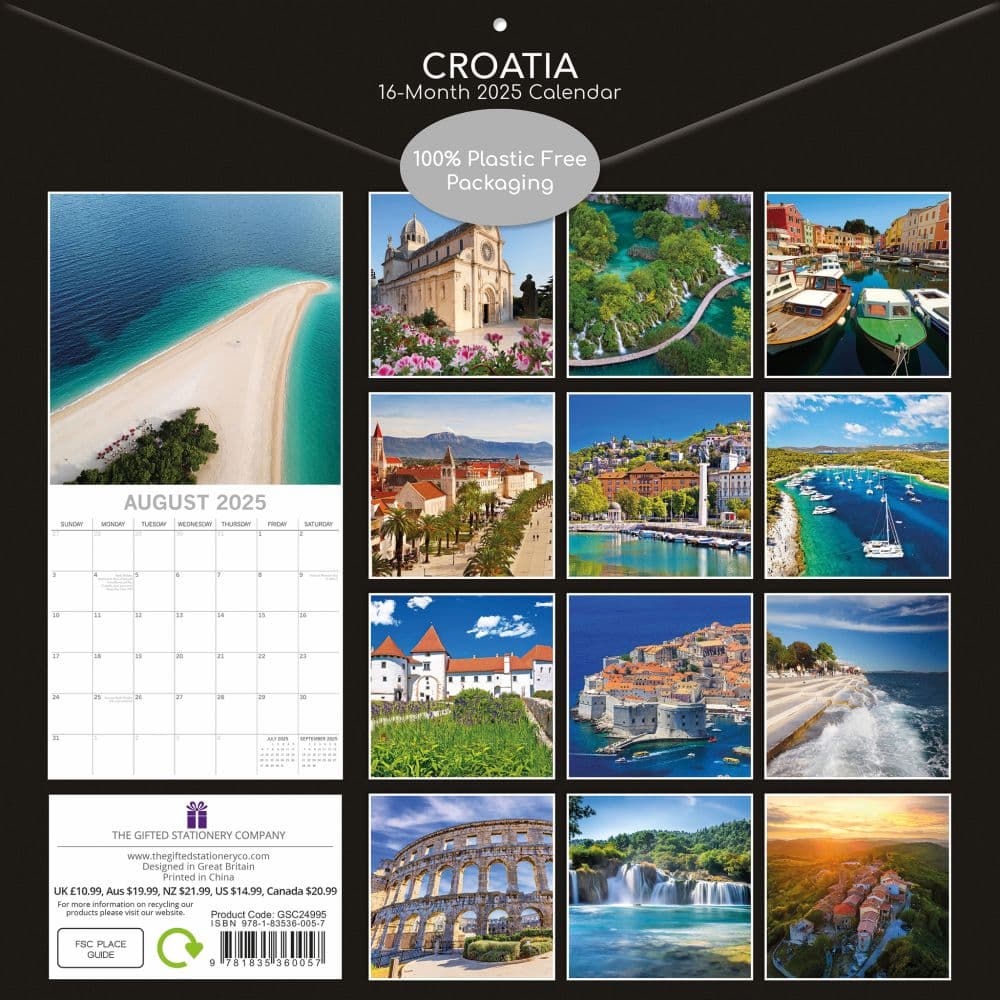 Croatia 2025 Wall Calendar First Alternate Image width=&quot;1000&quot; height=&quot;1000&quot;