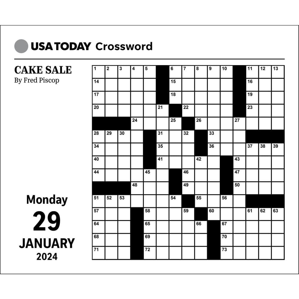 USA Today Crossword Puzzles 2024 Desk Calendar interior 1