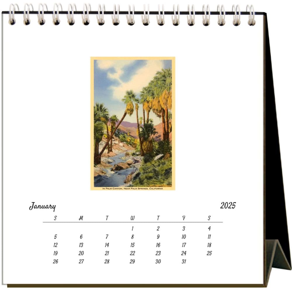 Nostalgic Palm Springs 2025 Easel Desk Calendar Second Alternate Image width="1000" height="1000"